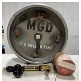 Beer Wall Clock  & Tap