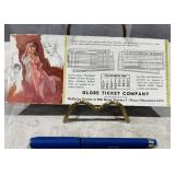 Globe Ticket Co. Catalog Leaf 1960