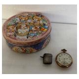 Hamilton Pocket Watch With Case and Match Safe