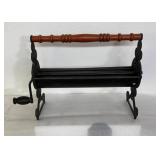 Cast Iron and Wood Mangle Hand Crank Tool