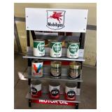 Mobilgas Display Rack With Oil Cans