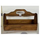 Wooden Caddy with Handle and Box