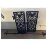 Decorative Iron Scrollwork Doors and Rod
