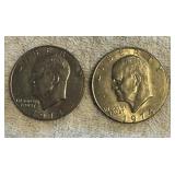 1974 Eisenhower Dollar Coins