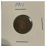 1901 Indian Head Cent Coin