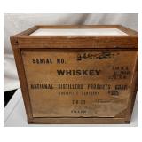 Wooden Whiskey Crate By National Distillers