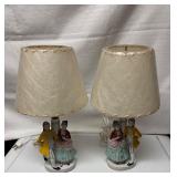 13-Inch Ceramic Figurine Lamps