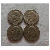 4 Eisenhower Dollar Coins (1978)