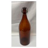 14-Inch Amber Glass Bottle with Swing-Top