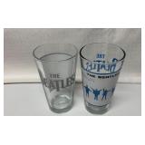 Two Beatles-Themed Pint Glasses