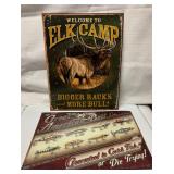 Two Metal Advertising Signs