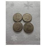 Four 1976 Eisenhower Dollars