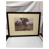 Framed 1913 Print by C.M. Russell