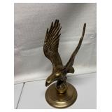 Solid Brass Eagle Figurine With Rounded Base