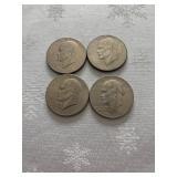 Four 1776-1976 Eisenhower Dollars