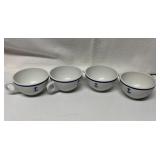 4 Shenango China Anchor Cups