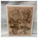 Four Faces West Art Print by Gil Ortega