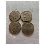 4 Bicentennial Eisenhower Dollars