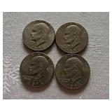 1974 Eisenhower Dollar Coin Lot of 4