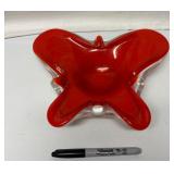 Murano-Style Art Glass Bowl With 10-Inch Wing