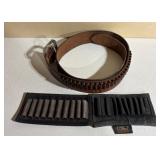 Leather Cartridge Belt with Accessories