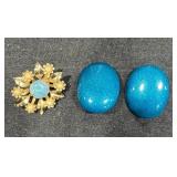 Brooch & Earrings