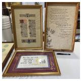 Framed Calligraphy Artwork