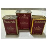 1933 Schilling Spice Tins