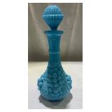 Blue Milk Glass Decanter