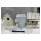 Birdhouses and Planter