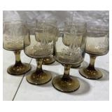 Pfaltzgraff Amber Wine Glasses