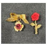 Rose Brooches