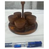 Wooden Egg Cup Set
