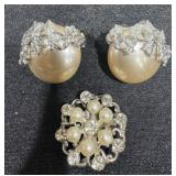 Pearl Brooch & Earrings