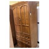 Wooden Armoire With Drawers,