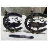 Horseshoe Elk Figurines