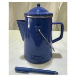 Blue Enamel Percolator