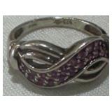 Sterling Wave CZ Ring
