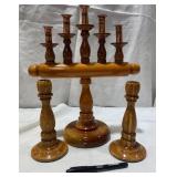 Wooden Candelabra