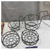 Green Metal Wire Baskets