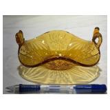 Amber Glass Dish