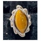 Sterling Tiger Eye Ring