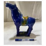 Blue Drip Style Glaze Horse