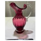 Rossi Cranberry Glass Pitcher