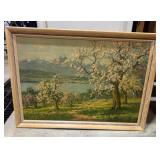 Framed Landscape Painting,