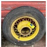 Wire-Spoked Wheel & Tire