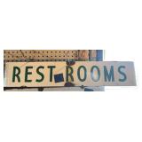 Restrooms Sign