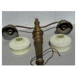 Two-Light Brass Fixture