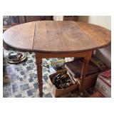 Drop-Leaf Wood Table,