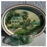 Currier & Ives Tray & Decor